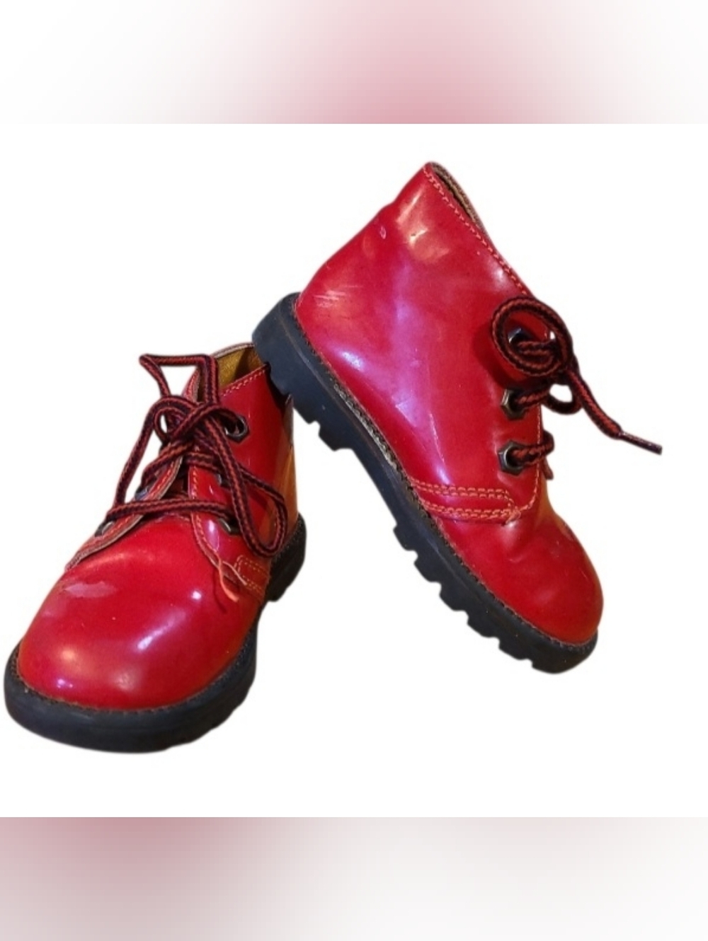 Elefanten RED Patent LEATHER LACEUPS